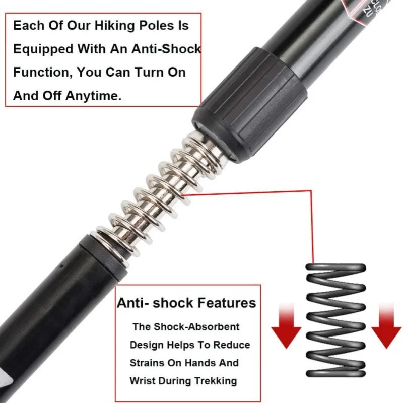Collapsible Anti-Shock Hiking Trekking Poles