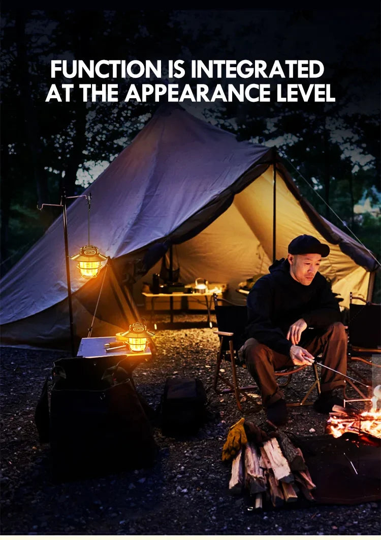 Retro Rechargeable LED Camping Lantern