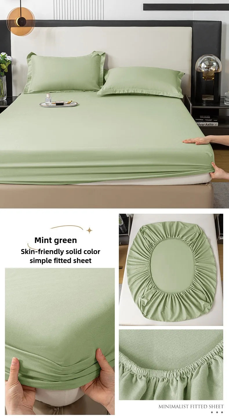 Elastic Fitted Bed Sheet – Solid Colour