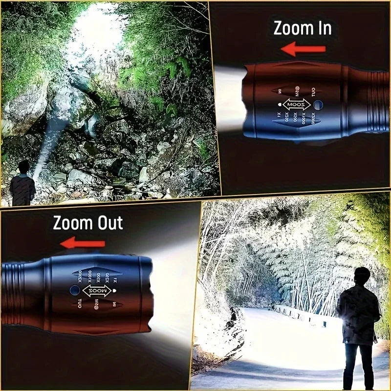 Zoomable LED Flashlight – 5 Modes