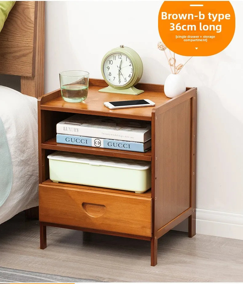 Nordic Solid Wood Mini Bedside Cabinet