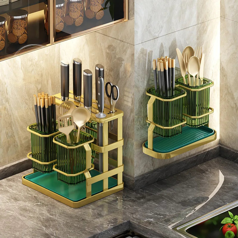 Wall-Mounted Kitchen Utensil Organizer