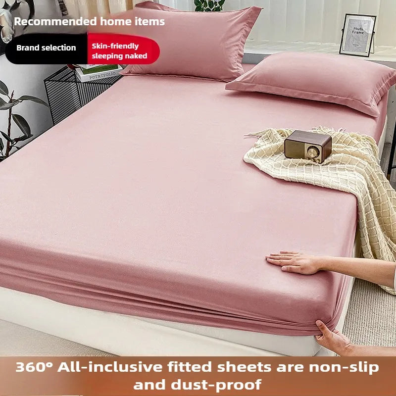 Elastic Fitted Bed Sheet – Solid Colour