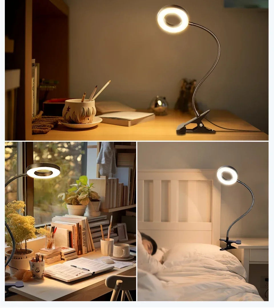 USB Clip-On LED Desk Lamp – 3 Colours