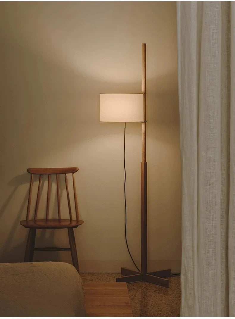 Japanese Retro Fabric Adjustable Floor Lamp