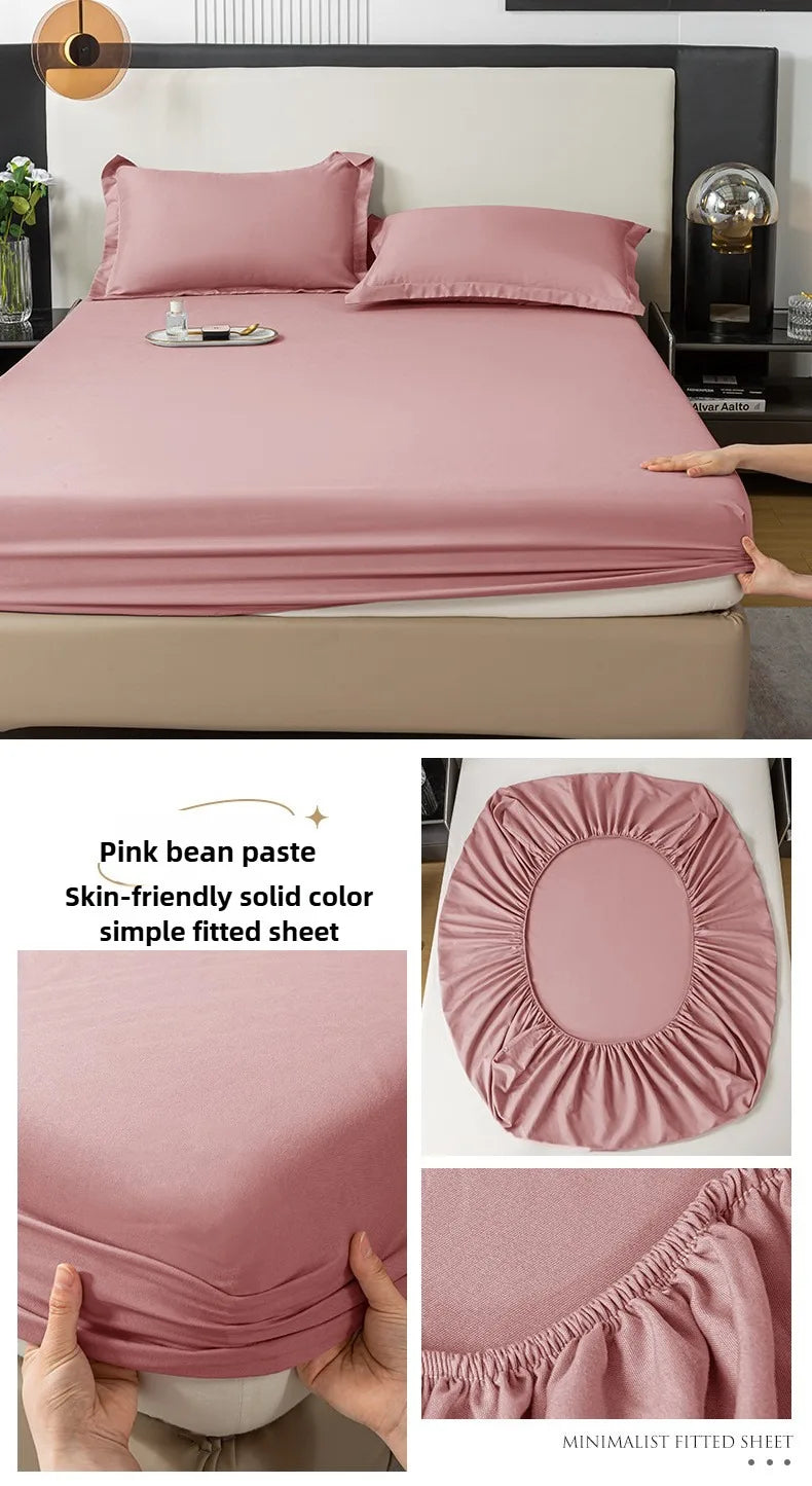 Elastic Fitted Bed Sheet – Solid Colour