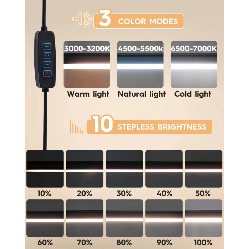 Rocker Arm LED Desk Lamp – 10 Brightness Levels
