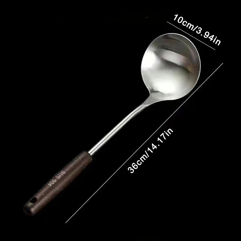 Iron Wok Spatula & Ladle Kitchen Tool Set