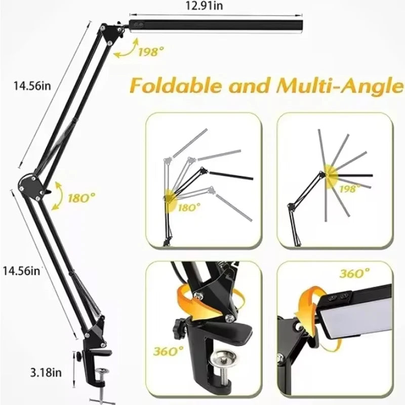 Rocker Arm LED Desk Lamp – 10 Brightness Levels