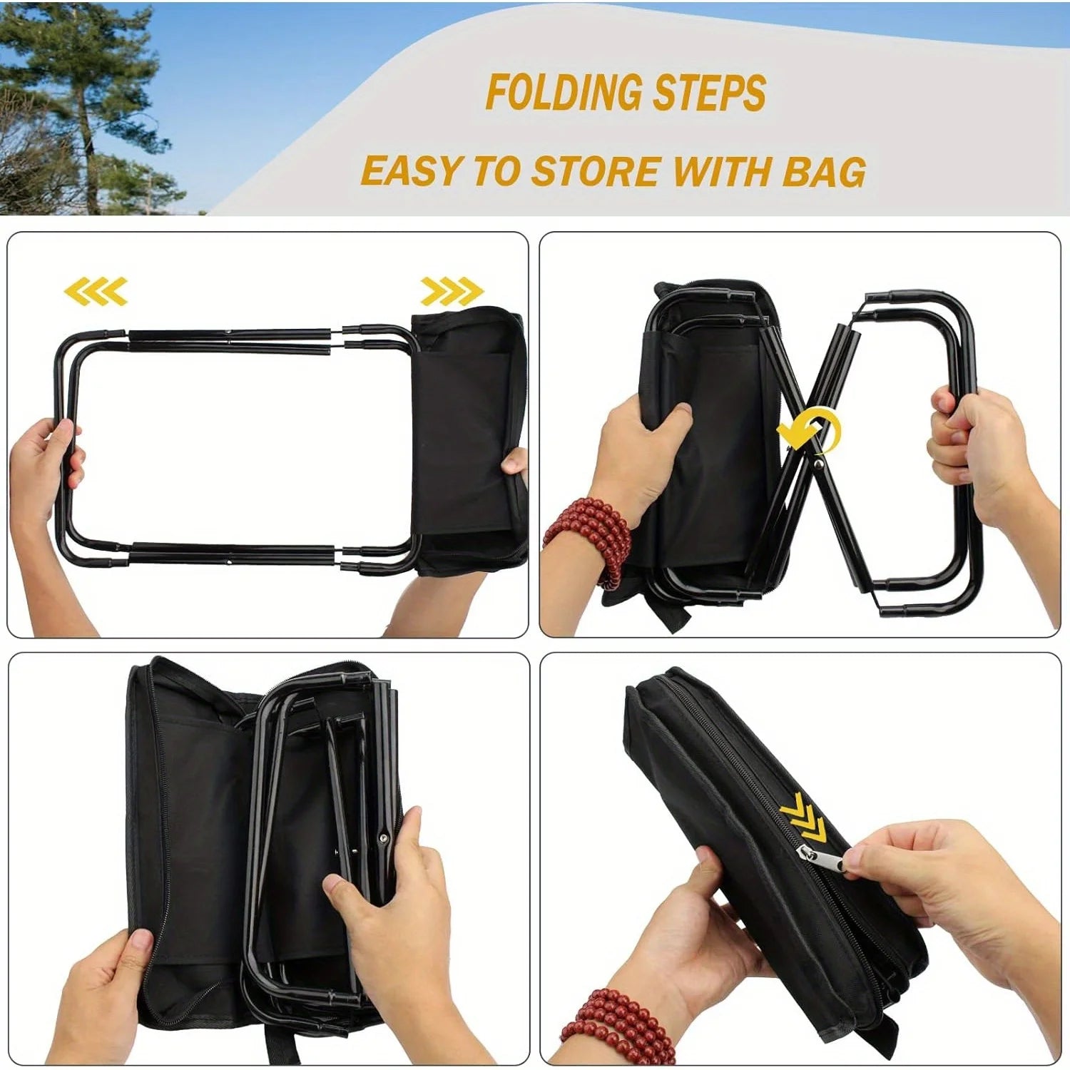 Portable Shoulder Bag Camping Folding Stool