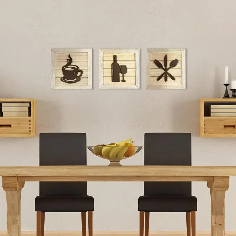 3-Piece Modern Framed Wall Art Set