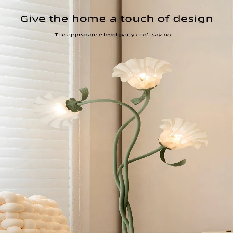 3-Head Lily Floor Lamp with Foot Switch