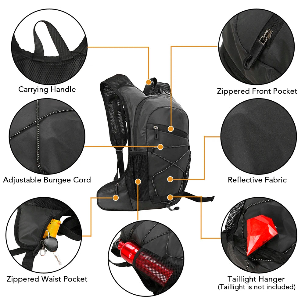 8L Reflective Cycling Hydration Backpack