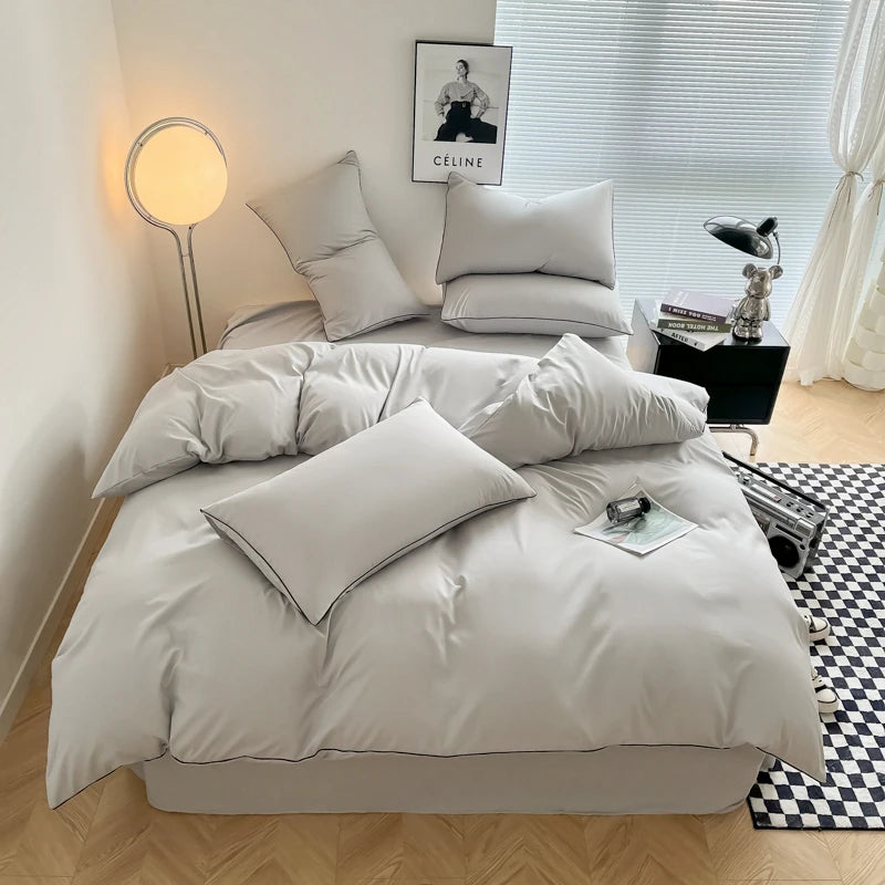Plain Black Bedding Set – All Sizes