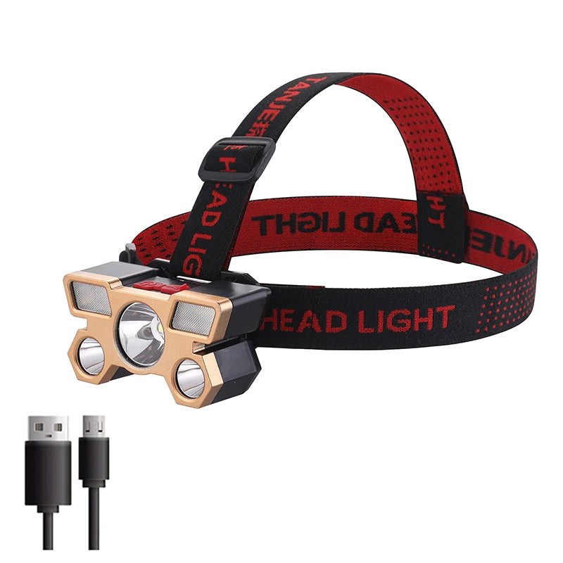 USB Rechargeable Waterproof LED Headlamp