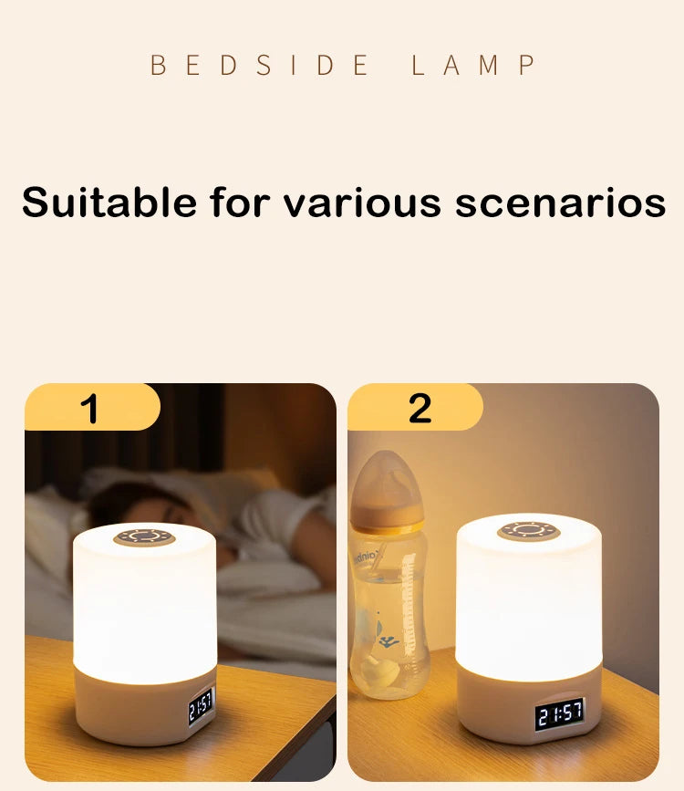LED Touch Desk Lamp with Clock & Calendar