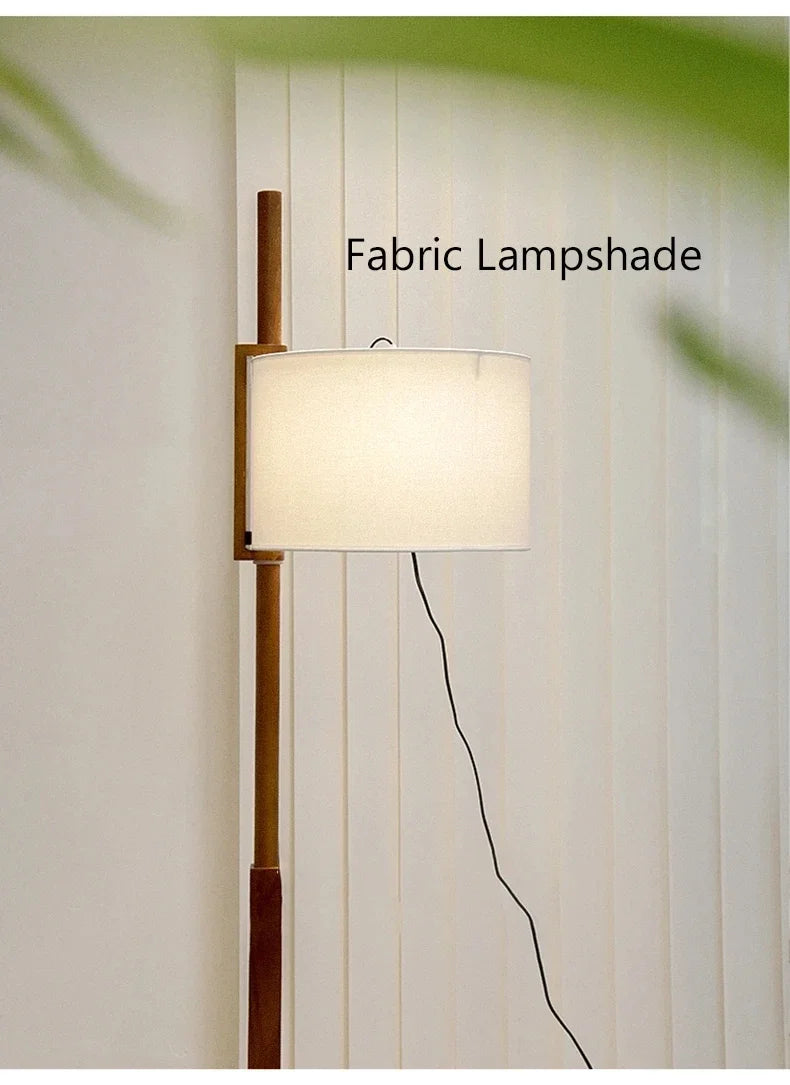 Japanese Retro Fabric Adjustable Floor Lamp