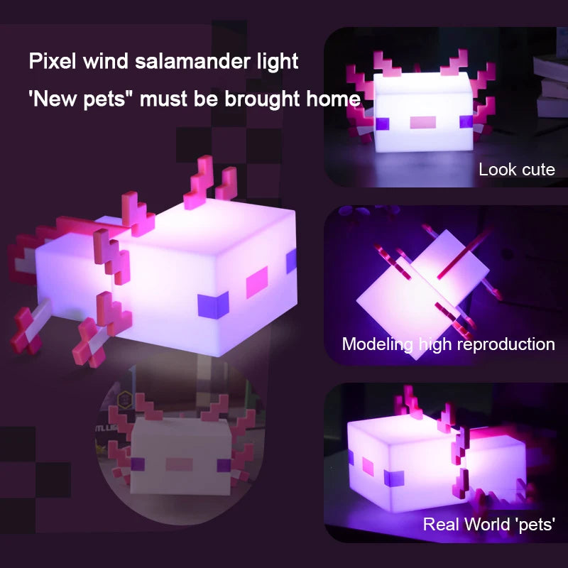 Minecraft Axolotl Color-Changing Lamp