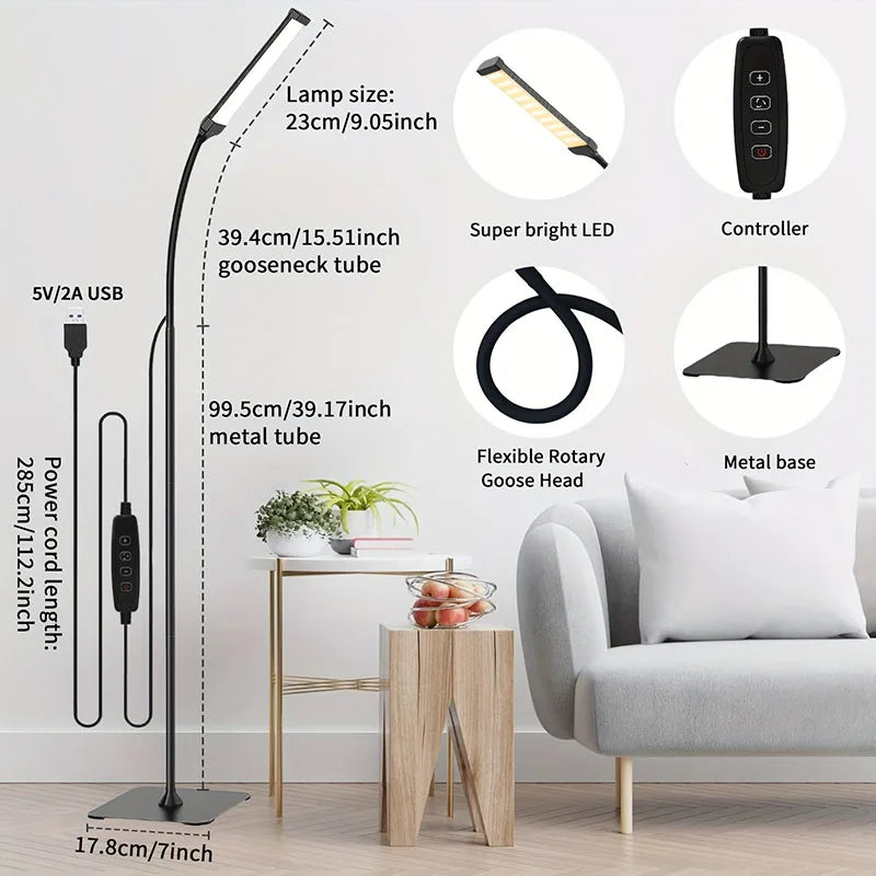 360° Rotating LED Floor Lamp – 3 Colour Modes