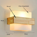 Modern Wood & Glass LED Wall Sconce