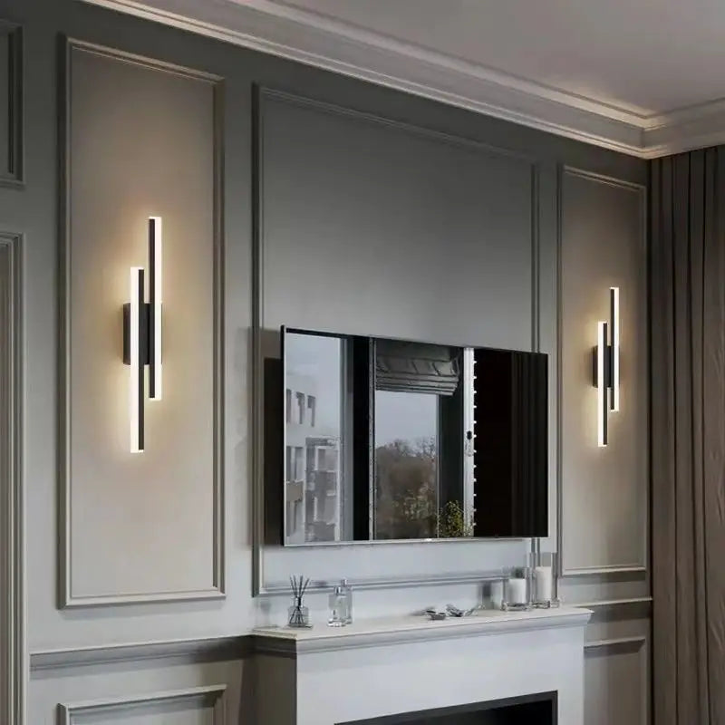 LED Bedroom Wall Sconce – Copper Pipe Acrylic Shade