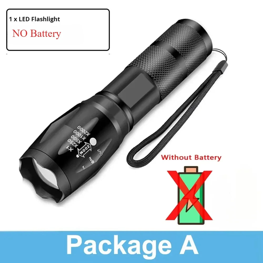 Zoomable LED Flashlight – 5 Modes