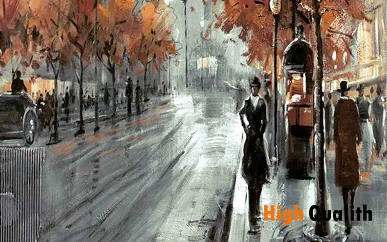 Abstract City Street Landscape Canvas Print