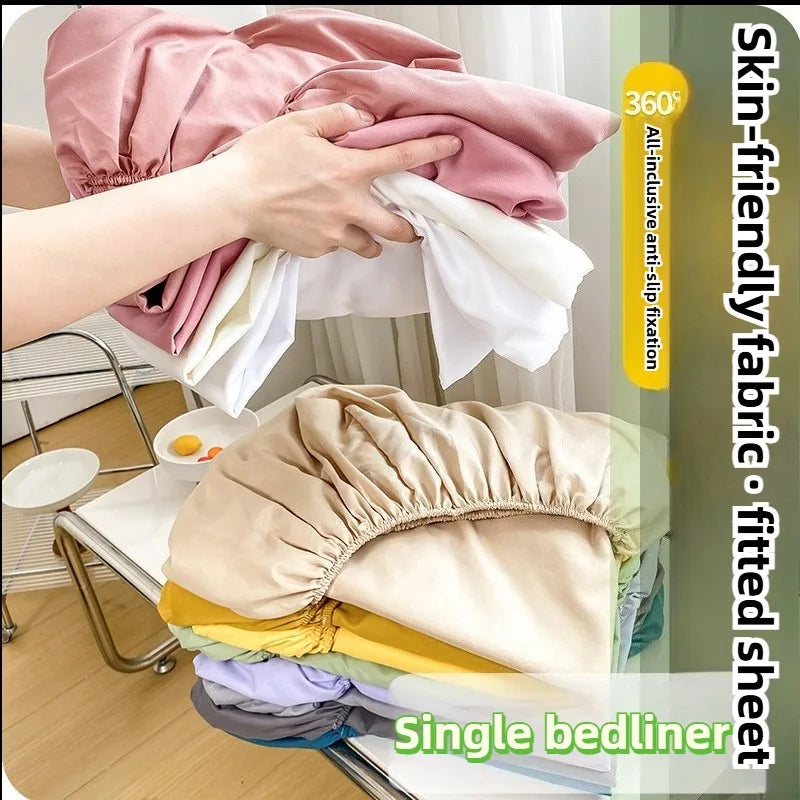 Elastic Fitted Bed Sheet – Solid Colour