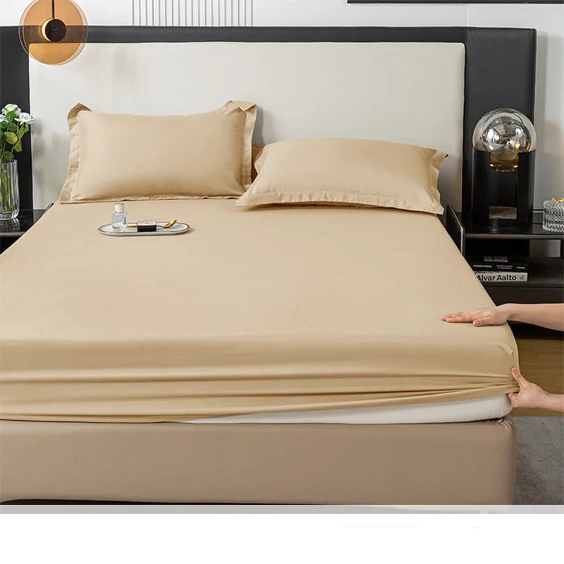Elastic Fitted Bed Sheet – Solid Colour