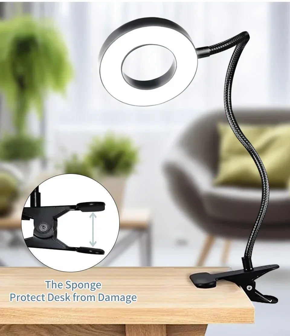 USB Clip-On LED Desk Lamp – 3 Colours