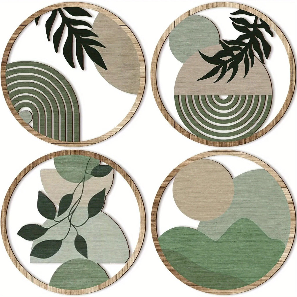 Bohemian Geometric Wall Art Set (4 Pieces)
