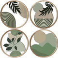 Bohemian Geometric Wall Art Set (4 Pieces)