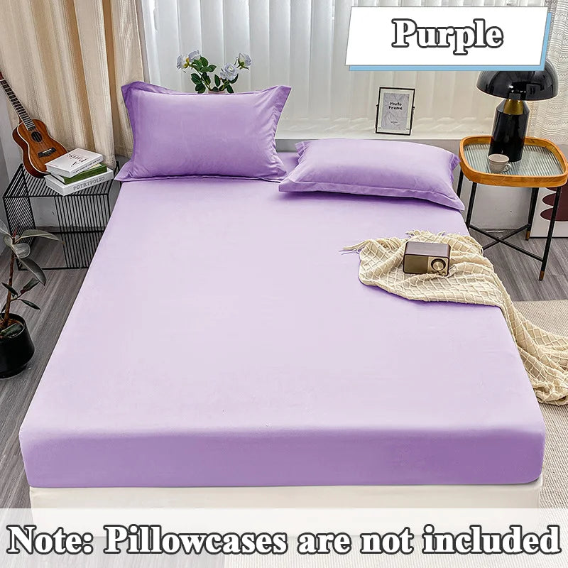 Elastic Fitted Bed Sheet – Solid Colour