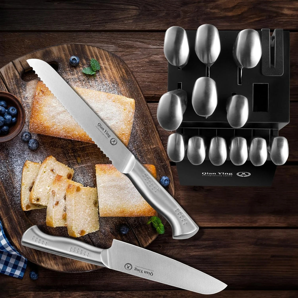 14-Piece Stainless Steel Kitchen Knife Set