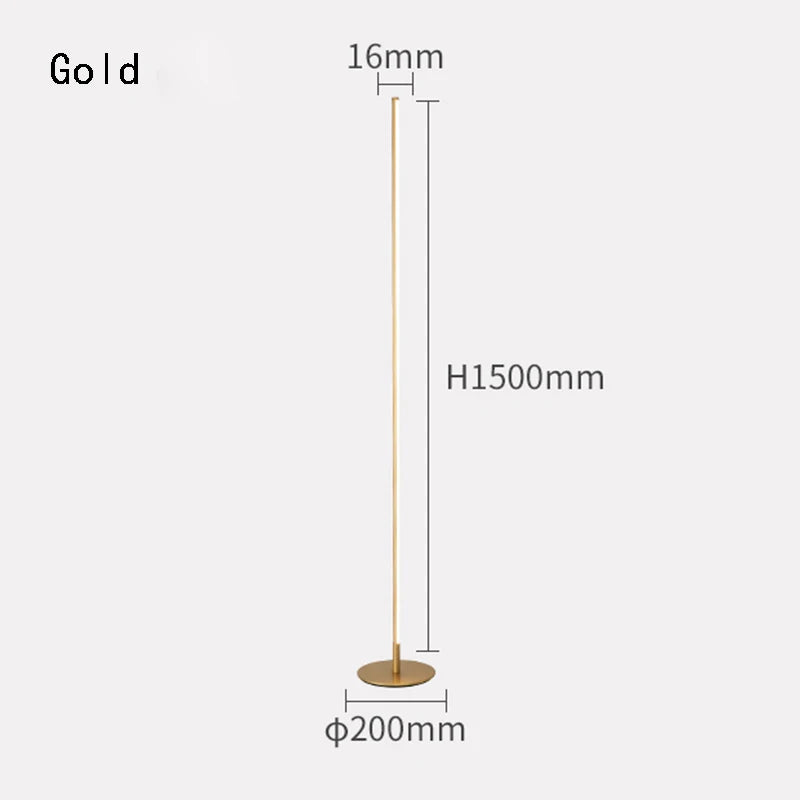 Nordic Gold Minimalist LED Floor Lamp