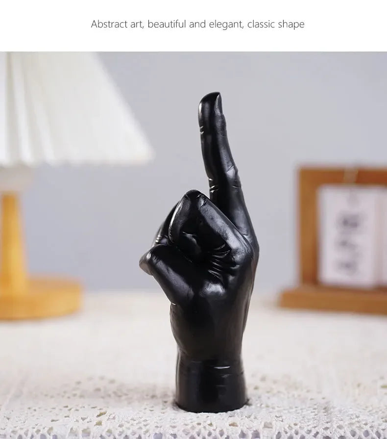 Hip Hop Middle Finger Resin Desk Ornament