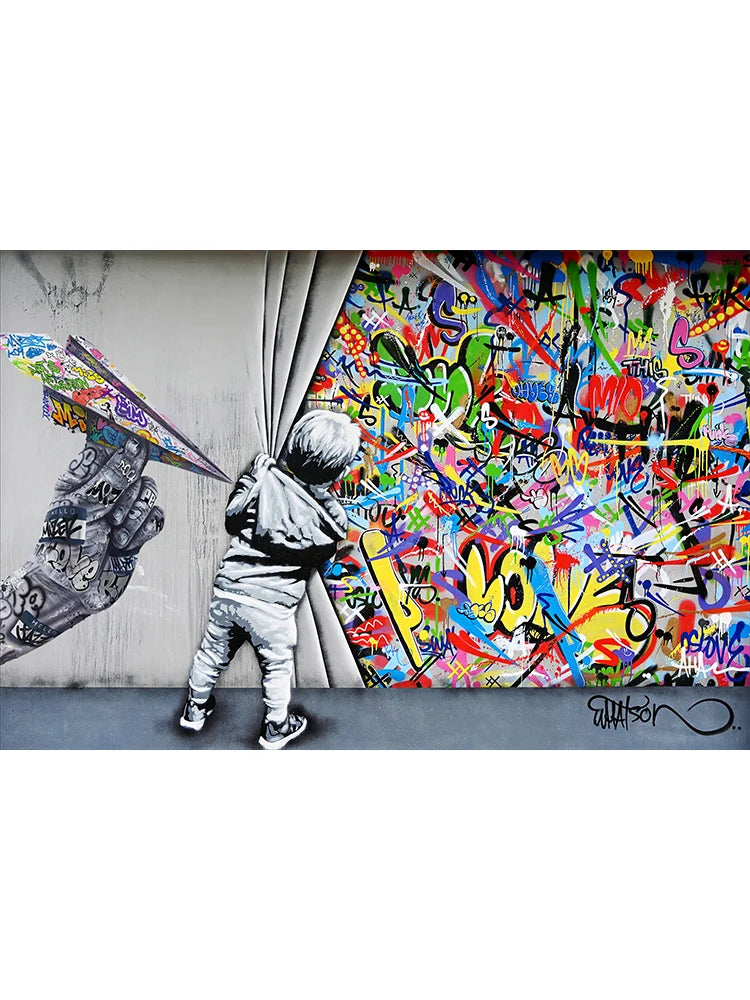 Banksy Graffiti Street Art Canvas Print