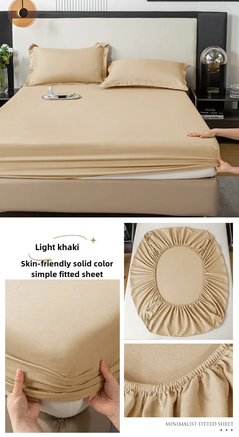 Elastic Fitted Bed Sheet – Solid Colour