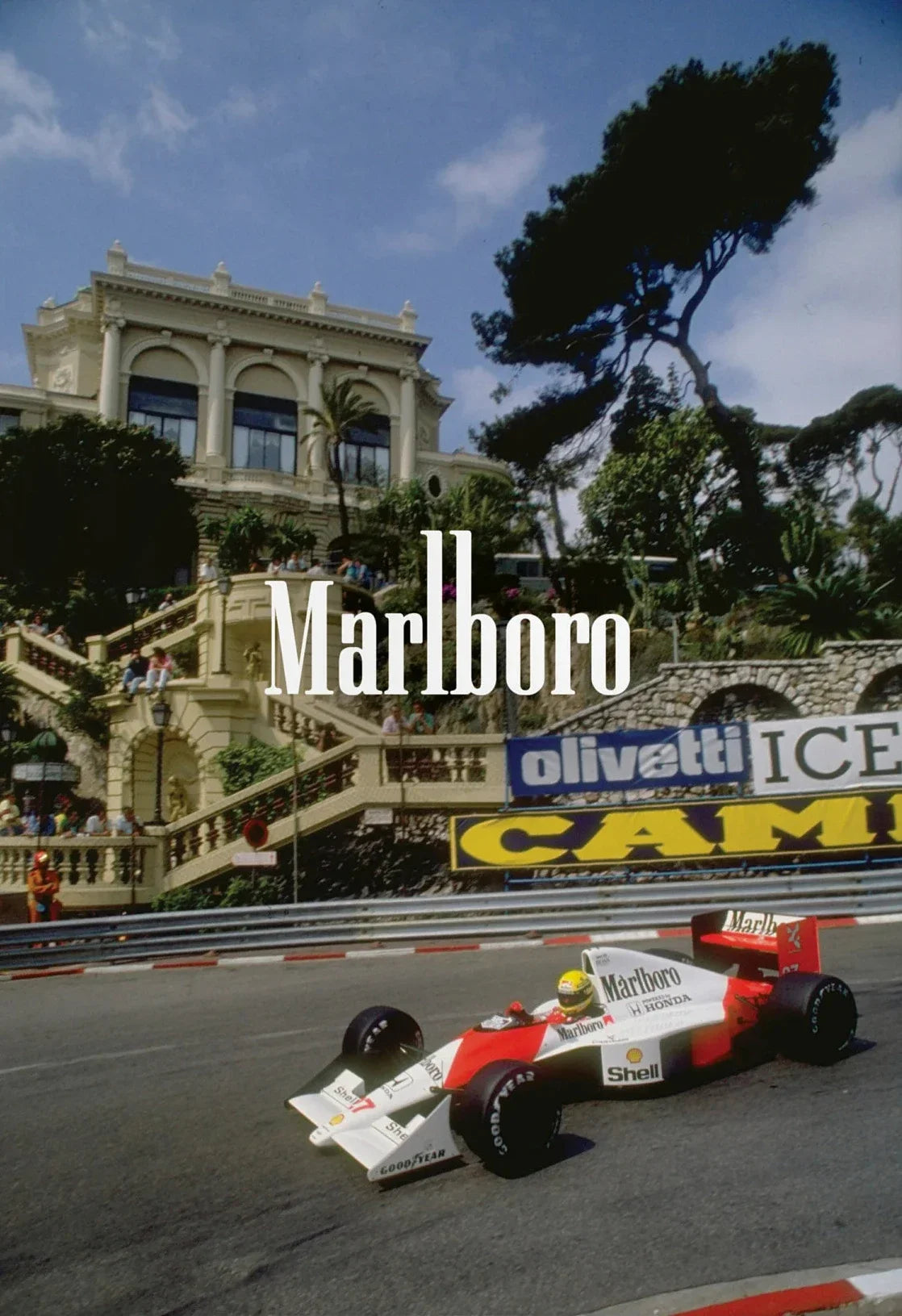 Vintage Monaco Racing Car Canvas Poster