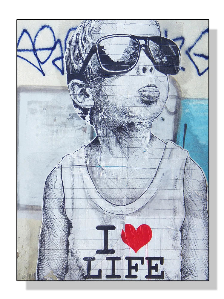 Banksy Graffiti Street Art Canvas Print