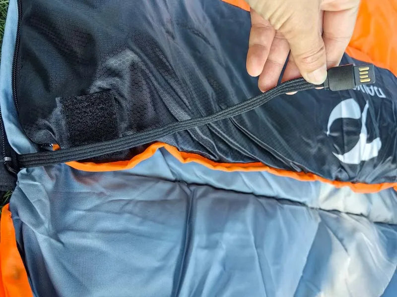 USB Heated Down Cotton Sleeping Bag