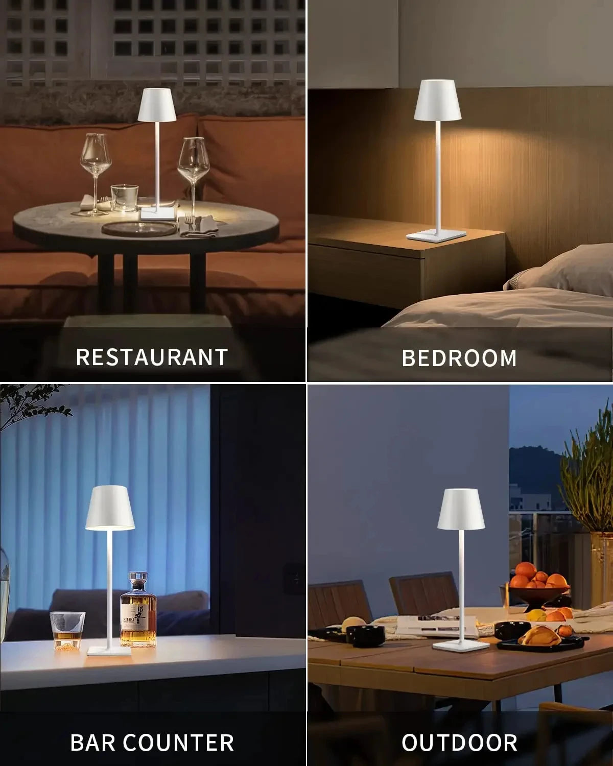 Wireless Rechargeable LED Bedside Desk Lamp