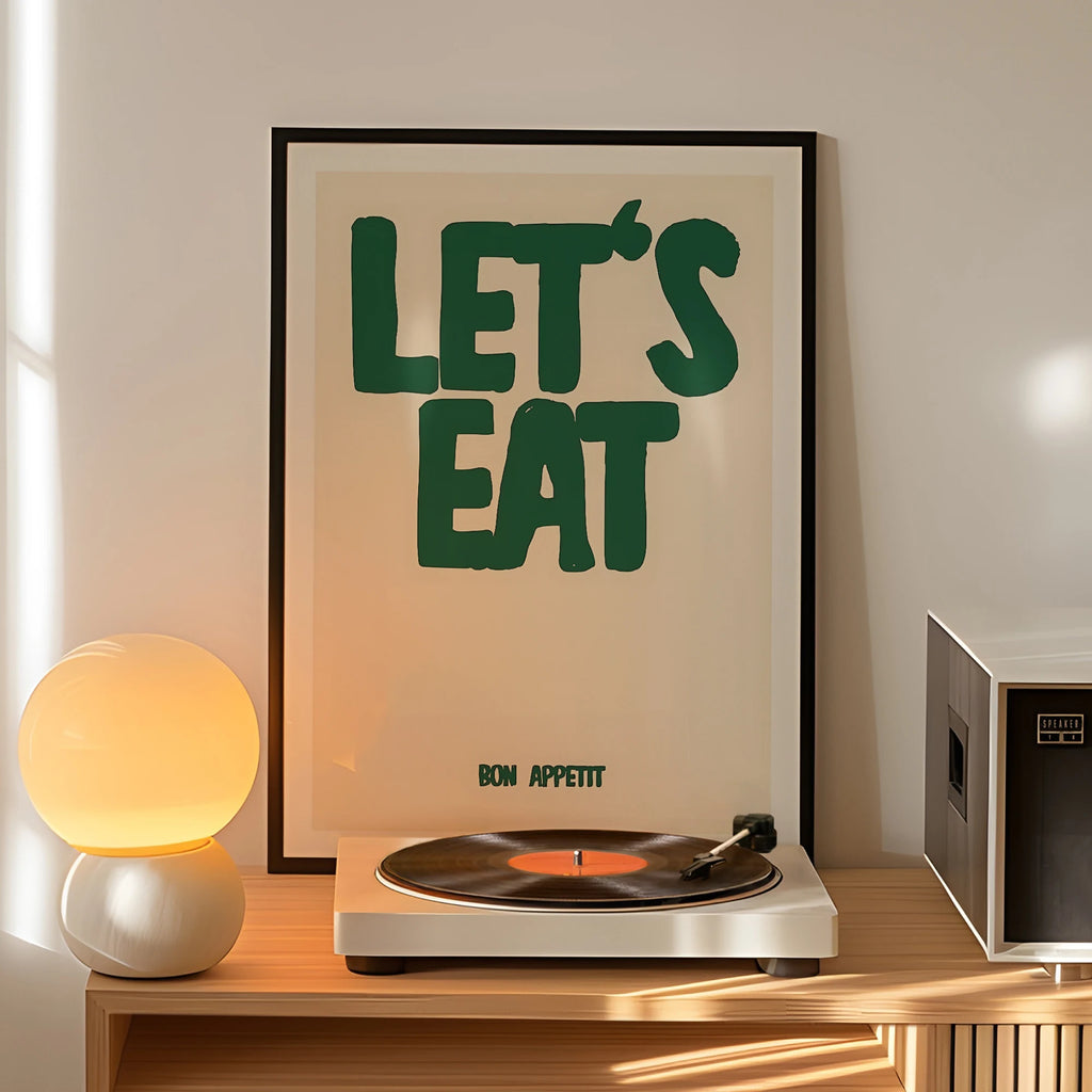 Let's Eat Kitchen Canvas Wall Art Print