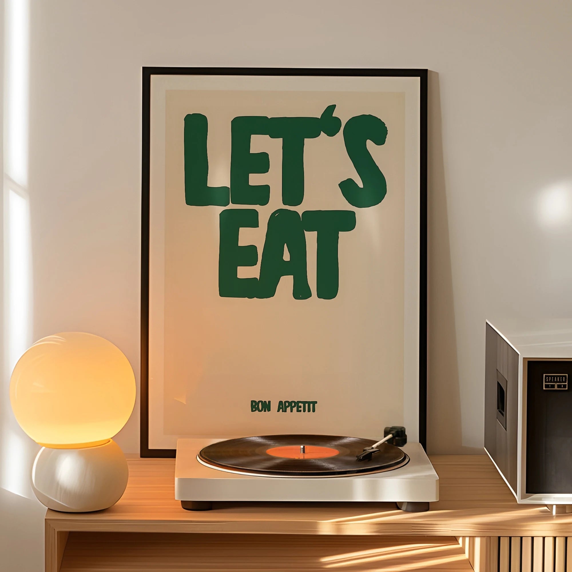 Let's Eat Kitchen Canvas Wall Art Print
