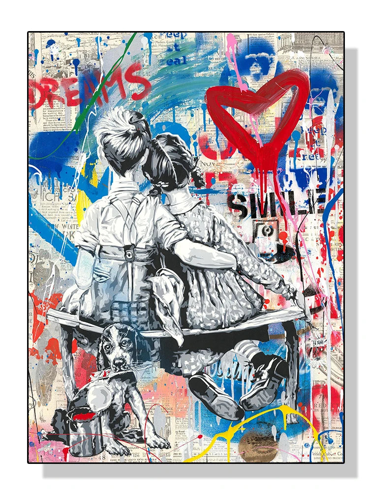 Banksy Graffiti Street Art Canvas Print