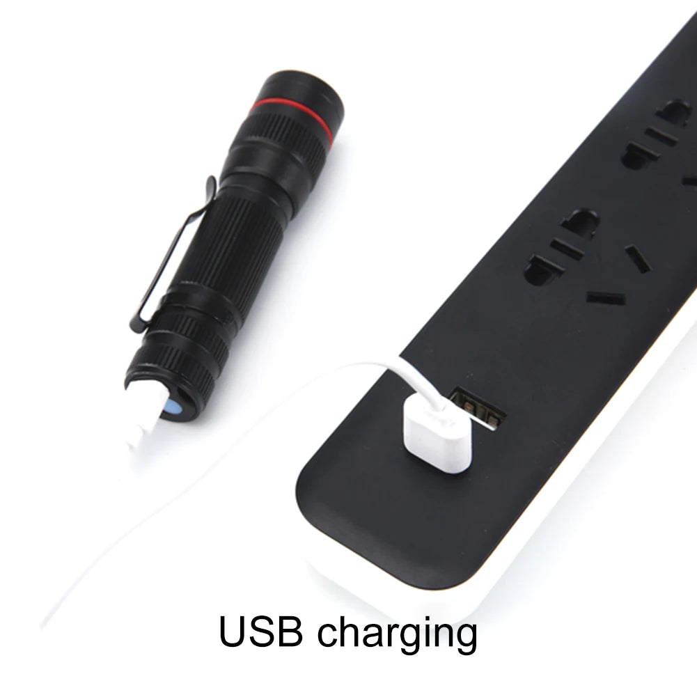 Mini USB Rechargeable LED Flashlight 300LM