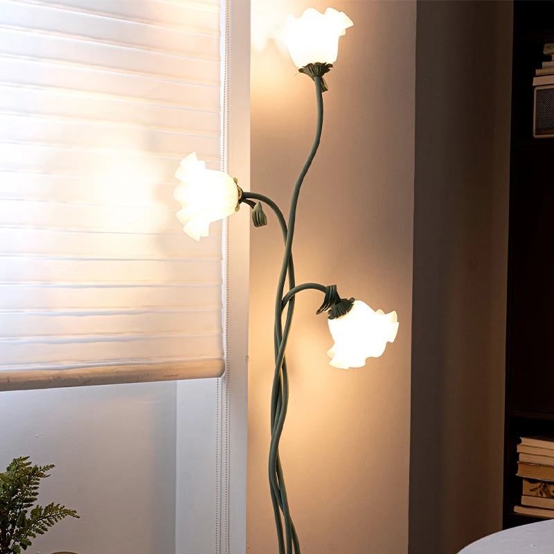 3-Head Lily Floor Lamp with Foot Switch