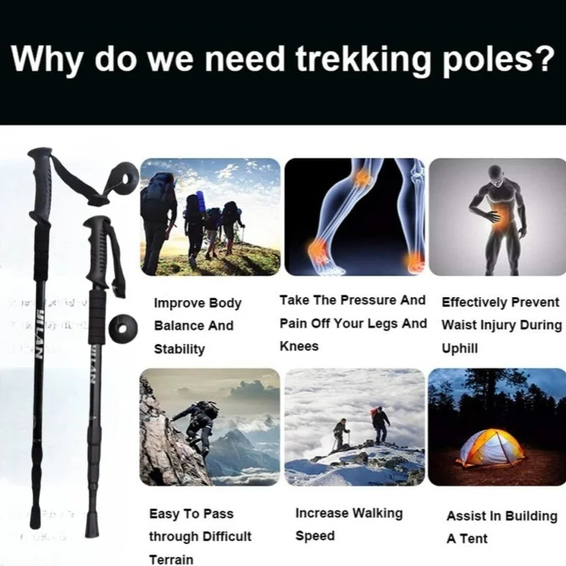 Collapsible Anti-Shock Hiking Trekking Poles