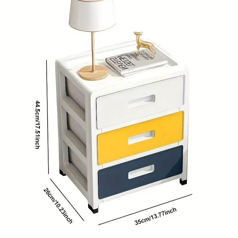 Modern Minimalist Bedside Table with Drawers