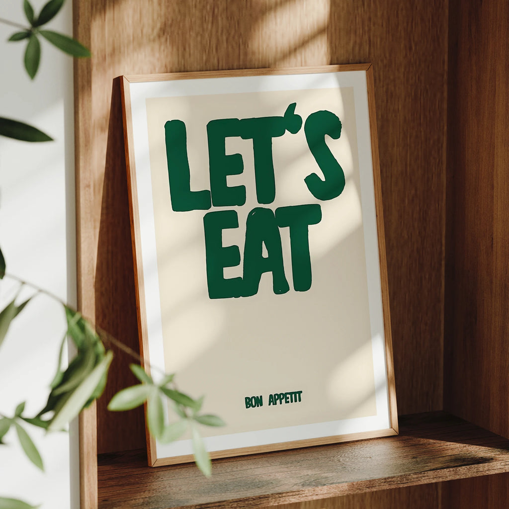 Let's Eat Kitchen Canvas Wall Art Print